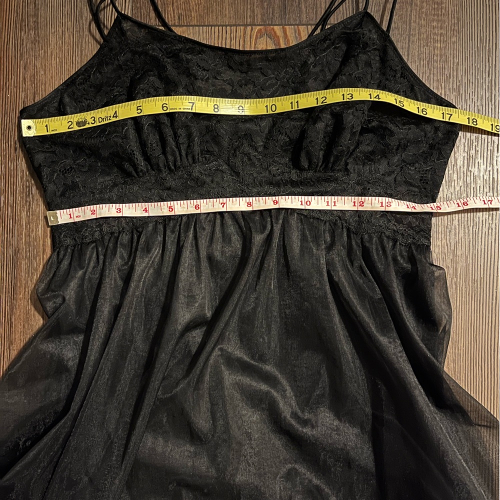 Vintage VANITY FAIR Sheer Overlay Spaghetti Straps Negligee Nightie Party Dress - Picture 12 of 13